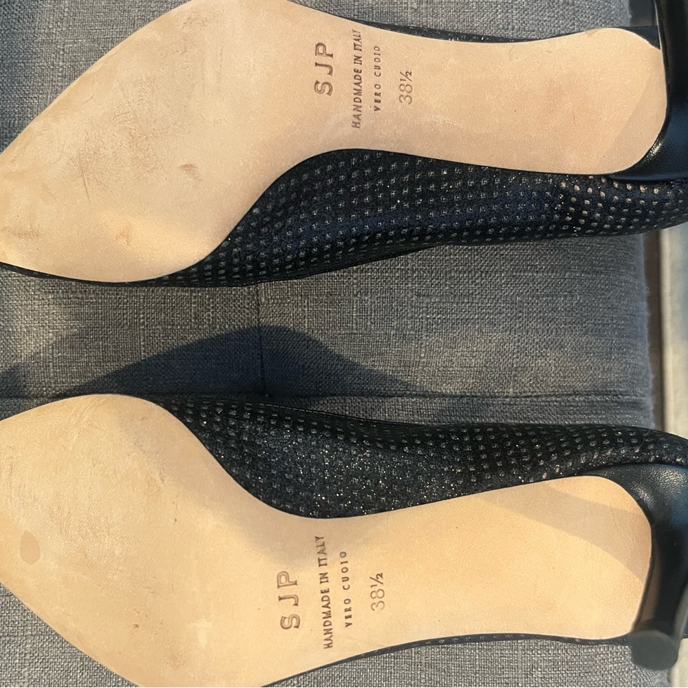 Sarah Jessica Parker SJP Black Sparkly Women's Heels - Picture 10 of 10